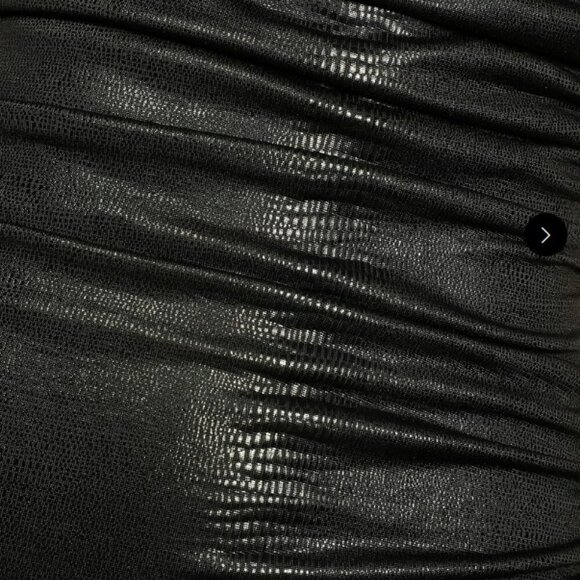 Lulu's It's Your Night Black Metallic one Shoulder Ruched Bodycon Dress Size M - Picture 3 of 12